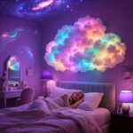 Luminous RGB cloud lamp wall decor for bedroom ambiance