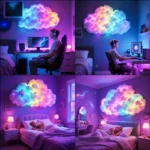 Luminous RGB cloud lamp wall decor for bedroom ambiance