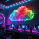 Luminous RGB cloud lamp wall decor for bedroom ambiance