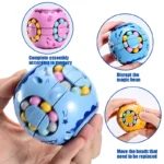 Magic bean fidget puzzle sphere toy in multiple colors