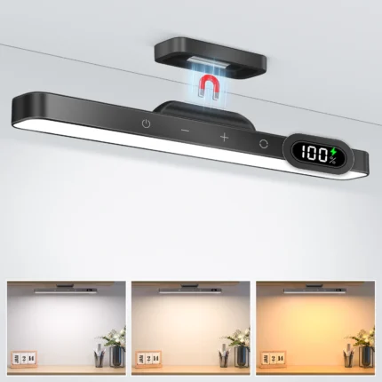 Magnetic rechargeable LED light bar for under cabinet and desk