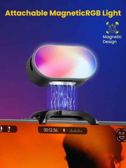 Magnetic RGB fill light for smartphone video and photography
