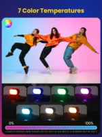 Magnetic RGB fill light for smartphone video and photography