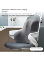 Memory foam ergonomic lumbar support and neck pillow set for office chair