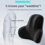 Memory foam ergonomic lumbar support and neck pillow set for office chair