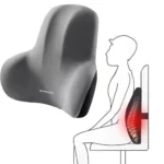 Ergonomic memory foam lumbar support cushion for office and car.