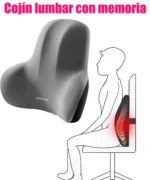 Ergonomic memory foam lumbar support cushion for office and car.