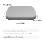 Memory foam seat cushion with slow rebound for pressure relief