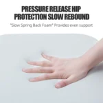 Memory foam seat cushion with slow rebound for pressure relief