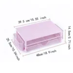 Multi-tier mesh desk organizer and monitor stand with drawers