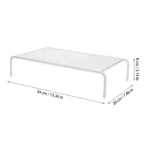 White metal mesh monitor stand desk organizer cabinet shelf