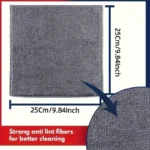 Grey microfiber cleaning cloths 50-pack, ultra-soft for car detailing and home