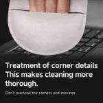 Microfiber cleaning cloth with finger pocket for screen and lens