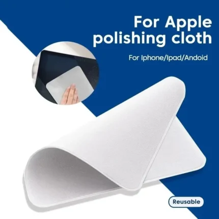 Reusable microfiber cleaning cloth for screens and lenses