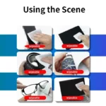 Reusable microfiber cleaning cloth for screens and lenses