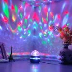 USB voice activated mini disco ball and star projector