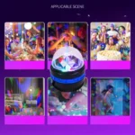 USB voice activated mini disco ball and star projector