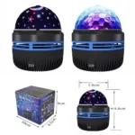 USB voice activated mini disco ball and star projector
