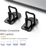 Foldable adhesive mini laptop stand for ergonomic angle and cooling