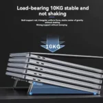 Foldable adhesive mini laptop stand for ergonomic angle and cooling