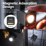 Compact magnetic LED video light for photography