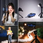 Compact magnetic LED video light for photography