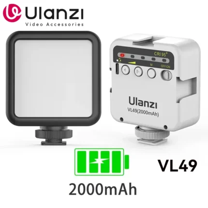 Ulanzi VL49 mini LED video light with cold shoe mount