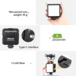 Ulanzi VL49 mini LED video light with cold shoe mount