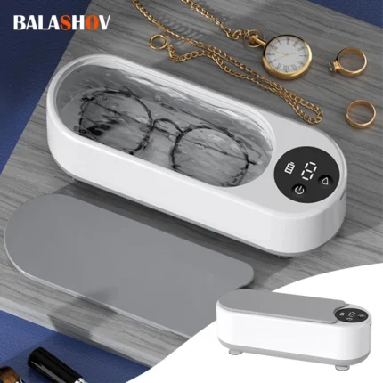 Mini portable ultrasonic cleaner for jewelry, eyeglasses, and watches