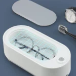 Compact ultrasonic cleaner for jewelry, glasses, and personal items