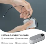Mini portable ultrasonic cleaner for jewelry, eyeglasses, and watches