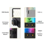 Mini RGB LED video light for camera and smartphone