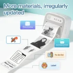 Compact white mini thermal sticker and label printer