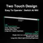 Monitor light bar with RGB and CCT for eye-care
