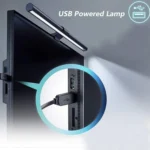 Sleek monitor light bar illuminating a modern desk setup