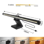 Glare-free monitor light bar with adjustable color temperature, USB powered.
