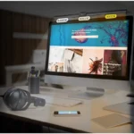 Glare-free monitor light bar with adjustable color temperature, USB powered.