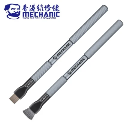 Motherboard chip glue removal brush set for PCB cleaning.