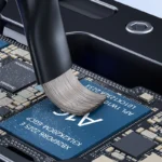 Motherboard chip glue removal brush set for PCB cleaning.