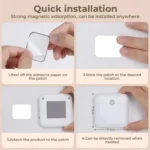 Rechargeable motion sensor night light with magnetic mount