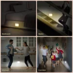 Rechargeable motion sensor night light with magnetic mount