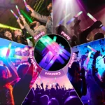 Multi-color LED foam glow stick at a lively party event