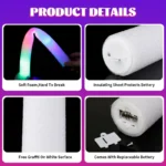 Multi-color LED foam glow stick at a lively party event