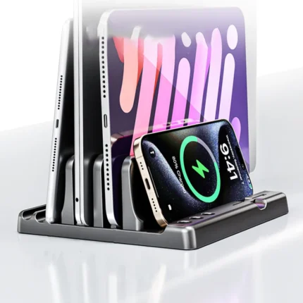 Multi-Device Vertical Laptop Tablet Phone Stand Organizer