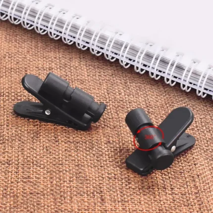 Black Multi-Purpose Clip with 360° Rotation and Cable Management