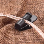 Black Multi-Purpose Clip with 360° Rotation and Cable Management