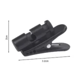 Black Multi-Purpose Clip with 360° Rotation and Cable Management