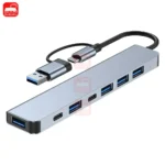 7-in-1 USB-C & USB-A Multiport Hub with SD TF Card Reader