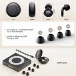 Noise reducing sleep earplugs with carrying case and ear tips