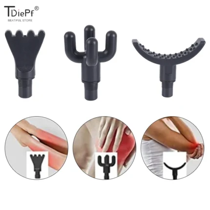 Percussion massage gun heads for deep tissue muscle recovery